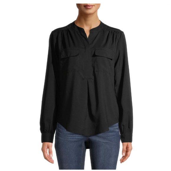 Time and Tru Women's Long Sleeve Utility Shirt (XL) - Picture 1 of 4